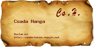 Csada Hanga névjegykártya